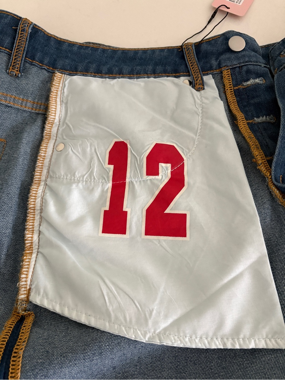 Micas Reversible Denim Pocket Mini Skirt - XL - Picture 9 of 12